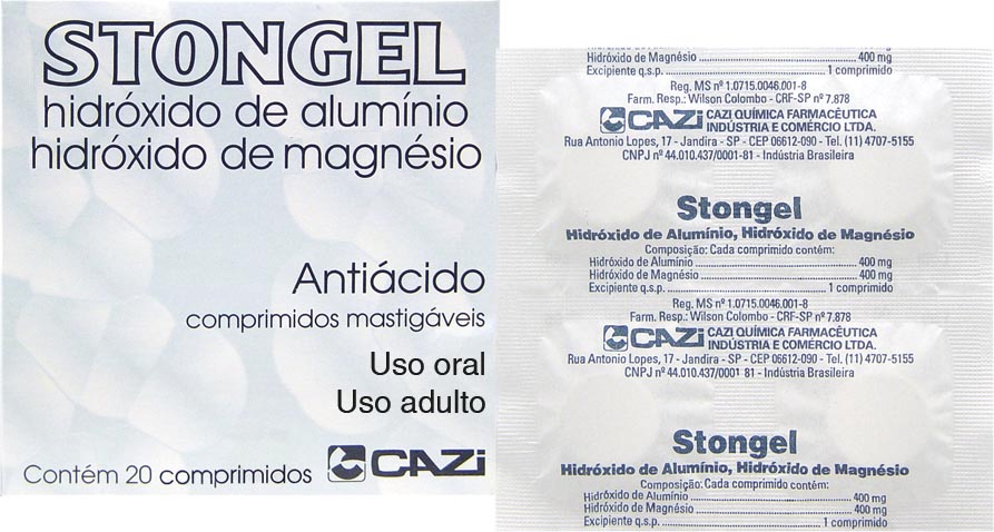 Embalagem do medicamento STONGEL
